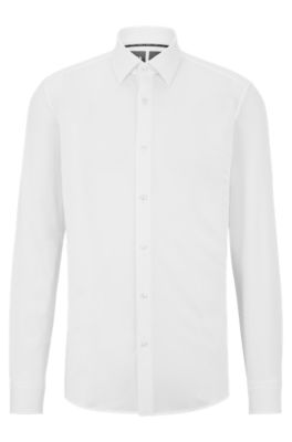 BOSS - Slim-fit shirt in performance-stretch jersey