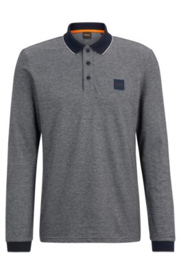 Mens long sleeve outlet polo shirts hugo boss