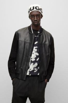hugo boss leather jacket