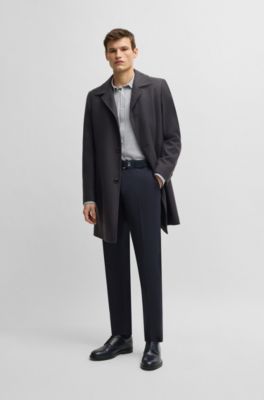 Formal coat in a virgin-wool blend, Dark Blue