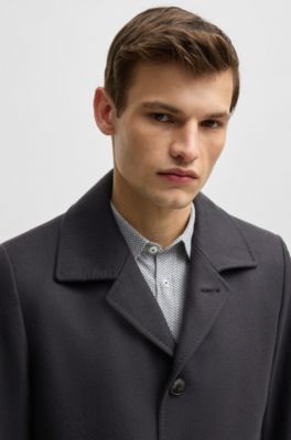 Formal coat in a virgin-wool blend, Dark Blue