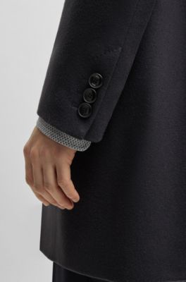 Formal coat in a virgin-wool blend, Dark Blue
