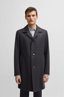 Formal coat in a virgin-wool blend, Dark Blue