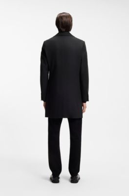 Formal coat in a virgin-wool blend, Dark Blue