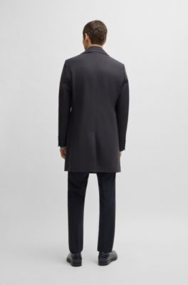 Formal coat in a virgin-wool blend, Dark Blue