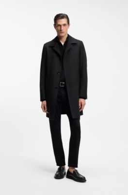 Formal coat in a virgin-wool blend, Dark Blue