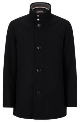 geluid engineering getuige BOSS - Regular-fit coat in a melange wool blend