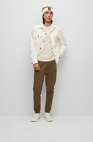 BOSS 博斯宽松版型纯棉衬衫风夹克外套,  131_Open White