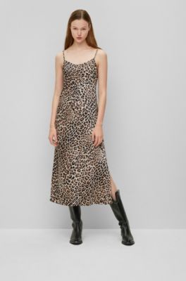 leopard slip dress