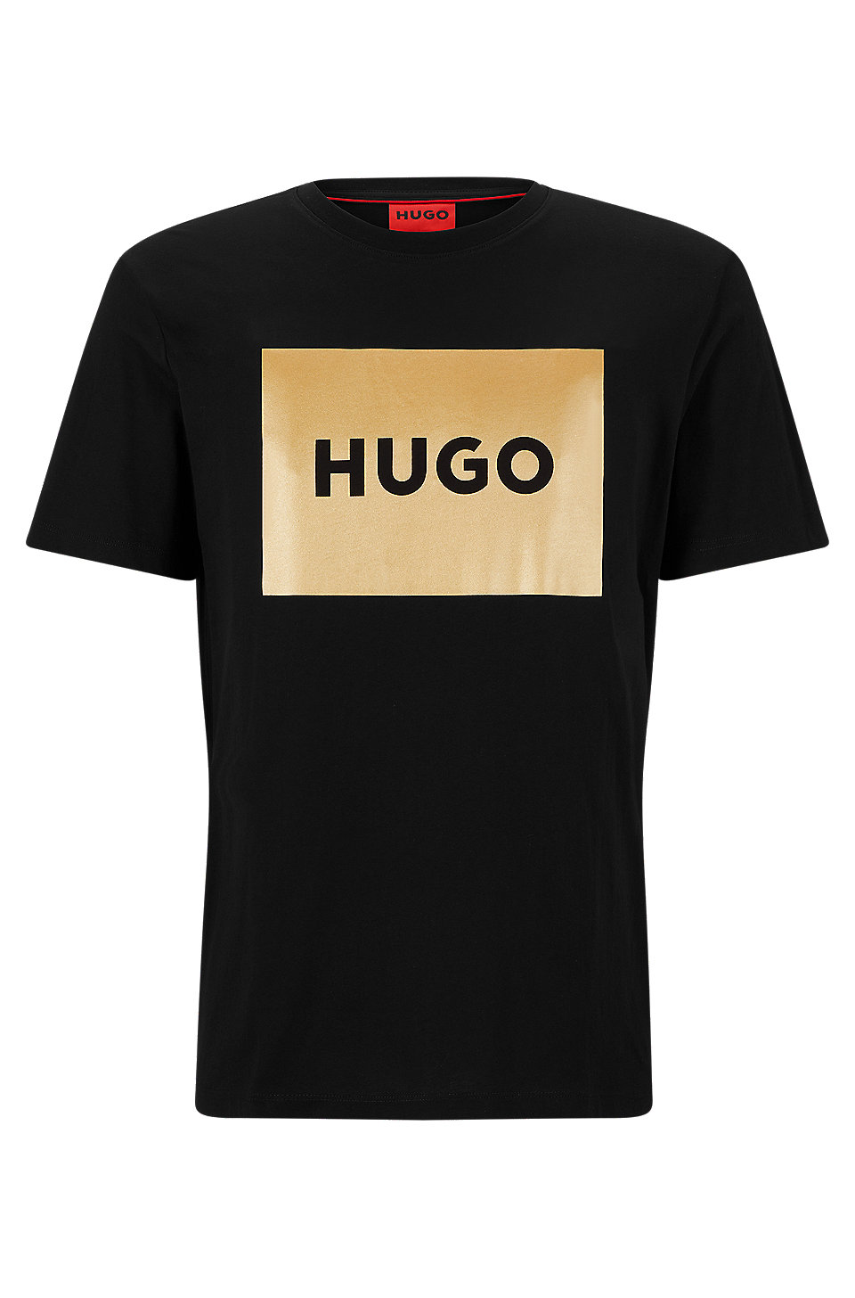 Hugo - Cotton-Jersey Regular-Fit T-Shirt With Metallic Logo