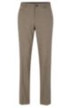Wool-blend trousers with micro pattern, Light Beige