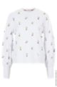 BOSS x PEANUTS blouson-sleeve sweatshirt in responsible cotton, White
