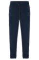 Slim-fit trousers in bi-stretch softshell material, Dark Blue