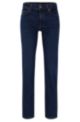 Regular-fit jeans van gemêleerd-indigo comfortabel stretchdenim, Donkerblauw