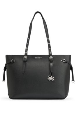 BOSS - ショッパーバッグ グレインレザー ロゴディテール