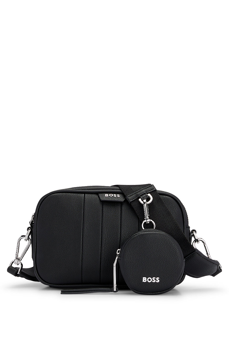 toilet Slager strand BOSS - Cross-body bag with signature stripe and detachable pouch