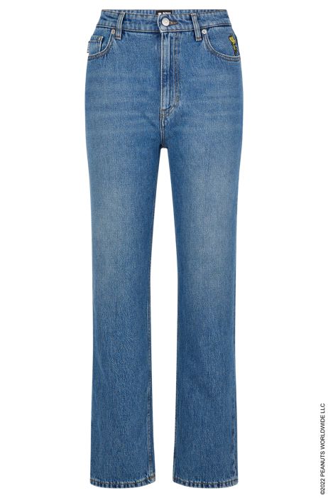 Farfetch Abbigliamento Pantaloni e jeans Jeans Jeans straight Jeans dritti con monogramma Blu 