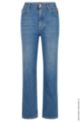 BOSS x PEANUTS straight-fit jeans in blue denim with logo artwork, Blue