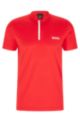 BOSS x Matteo Berrettini slim-fit polo shirt in performance-stretch mesh, Red