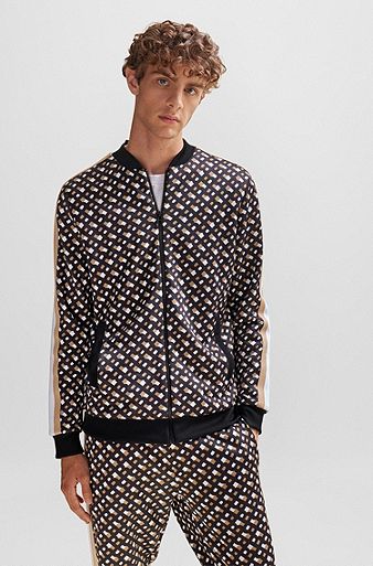 Dolce & Gabbana Monogram Zip-Up Jacket - Grey