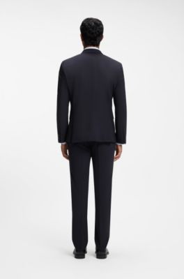 BOSS - Two-piece slim-fit suit in Italian virgin wool - Dark Blue