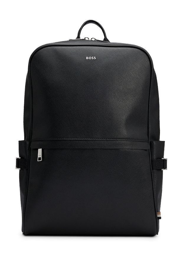 Backpack with signature stripe and logo detail, Black