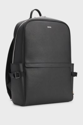 Sac &agrave; dos avec logo imprim&eacute; en transfert, Noir