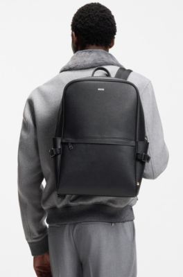 Rucksack mit Folien-Logo, Schwarz