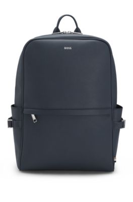 Backpack with foil-print logo, Blue