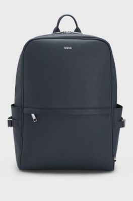 Backpack with foil-print logo, Blue