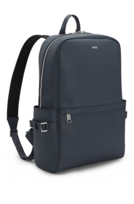 Backpack with foil-print logo, Blue