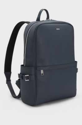 Backpack with foil-print logo, Blue