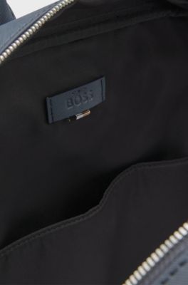 Backpack with foil-print logo, Blue