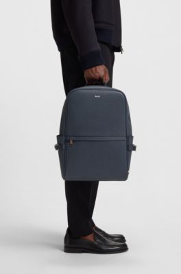 Backpack with foil-print logo, Blue