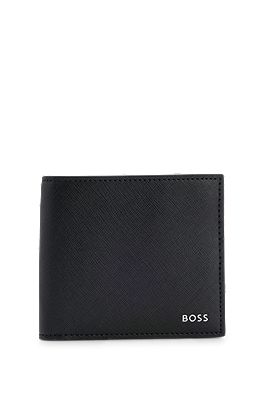 - mit und Signature-Streifen Strukturierte BOSS Logo-Detail Geldbörse