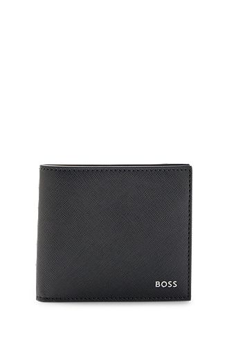 Document case in recycled fabric with logo plate, Black