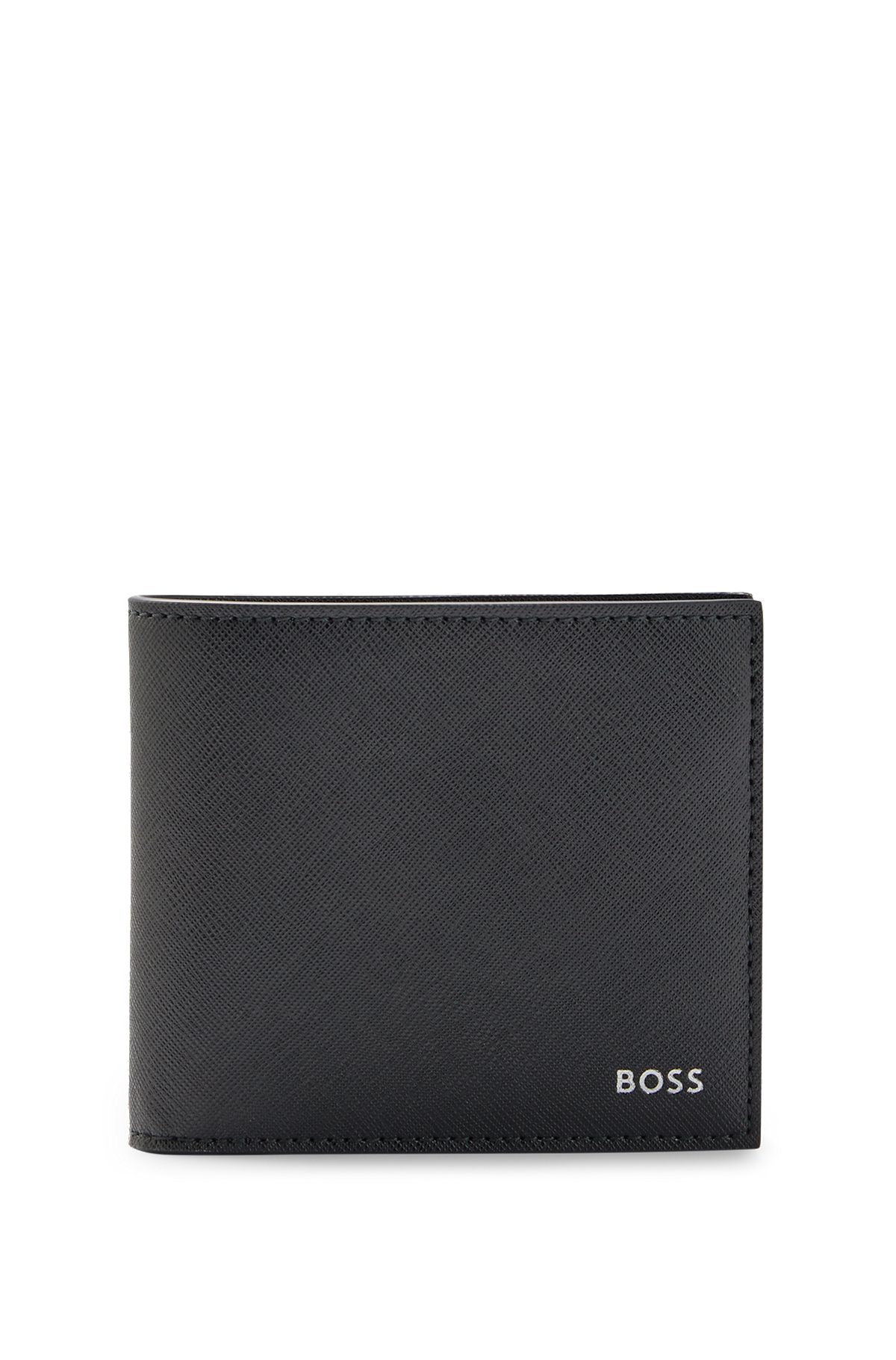 Document case in recycled fabric with logo plate, Black