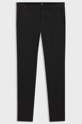 Slim-fit chinos in a stretch-cotton blend, Black