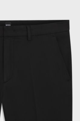 Slim-fit chinos in a stretch-cotton blend, Black
