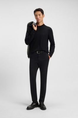 Slim-fit chinos in a stretch-cotton blend, Black