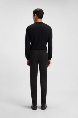 Slim-fit chinos in a stretch-cotton blend, Black