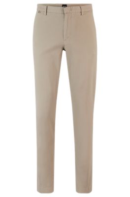 BOSS - Slim-fit chinos in a stretch-cotton blend