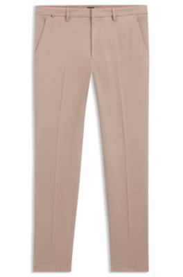 Hugo Boss Slim-fit Chinos In A Stretch-cotton Blend In Neutrals