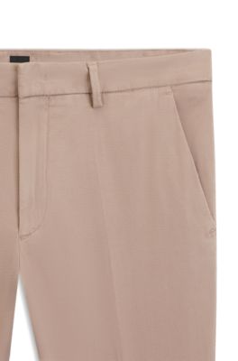 Slim-fit chinos in a stretch-cotton blend, Light Beige