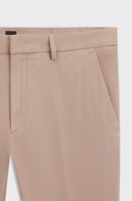 Slim-fit chinos in a stretch-cotton blend, Light Beige
