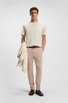 Slim-fit chinos in a stretch-cotton blend, Light Beige