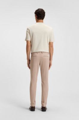 Slim-fit chinos in a stretch-cotton blend, Light Beige