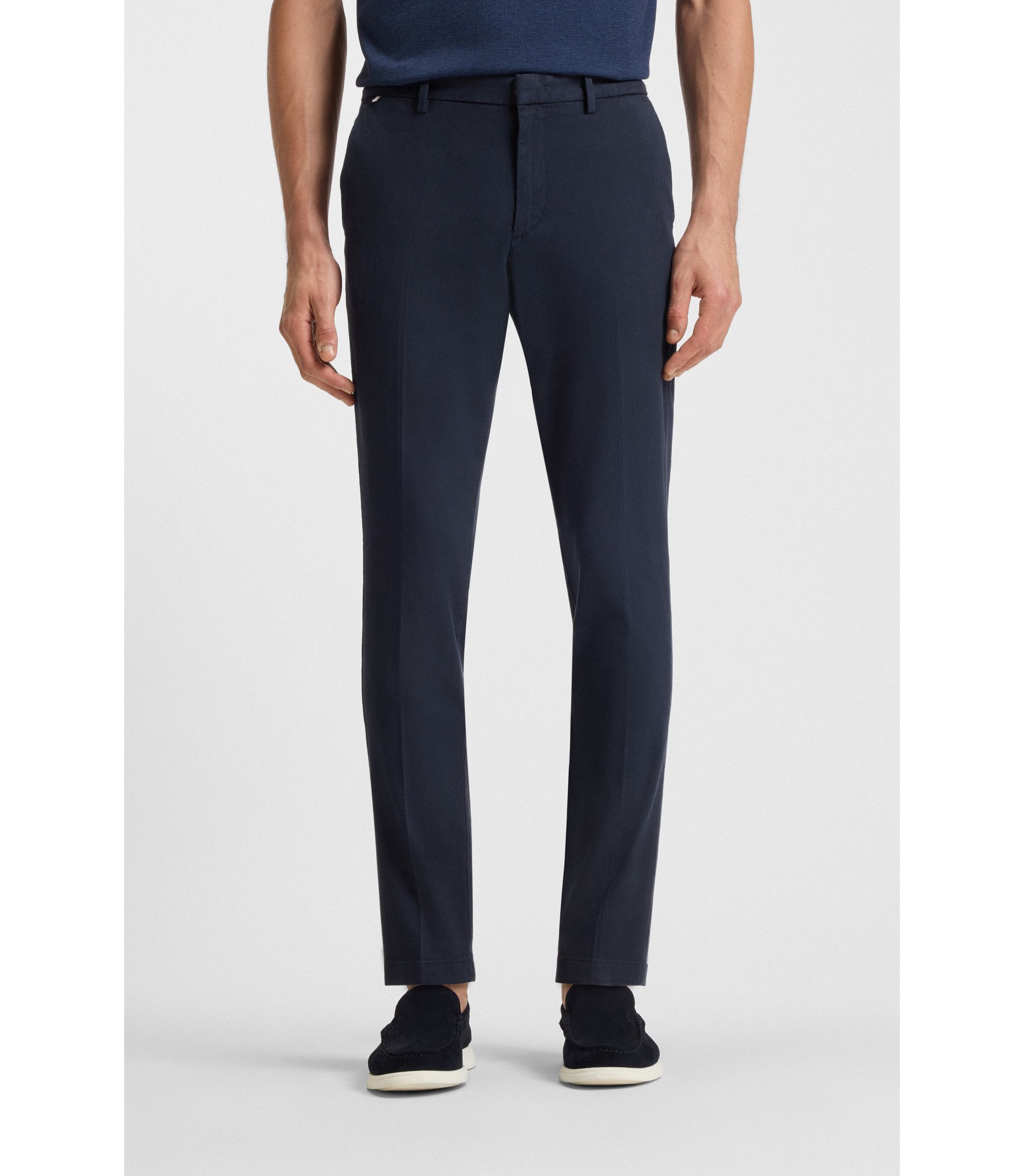 BOSS - Slim-fit chinos in a stretch-cotton blend - Dark Blue