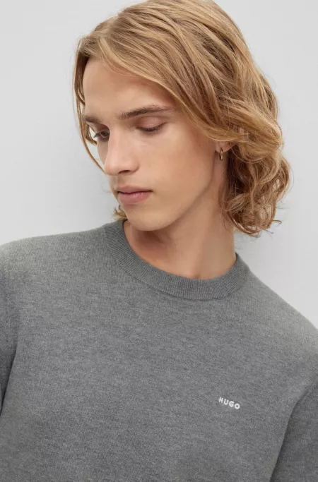 Regular-fit sweater in a cotton blend