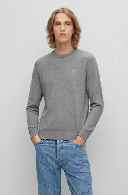Regular-fit sweater in a cotton blend